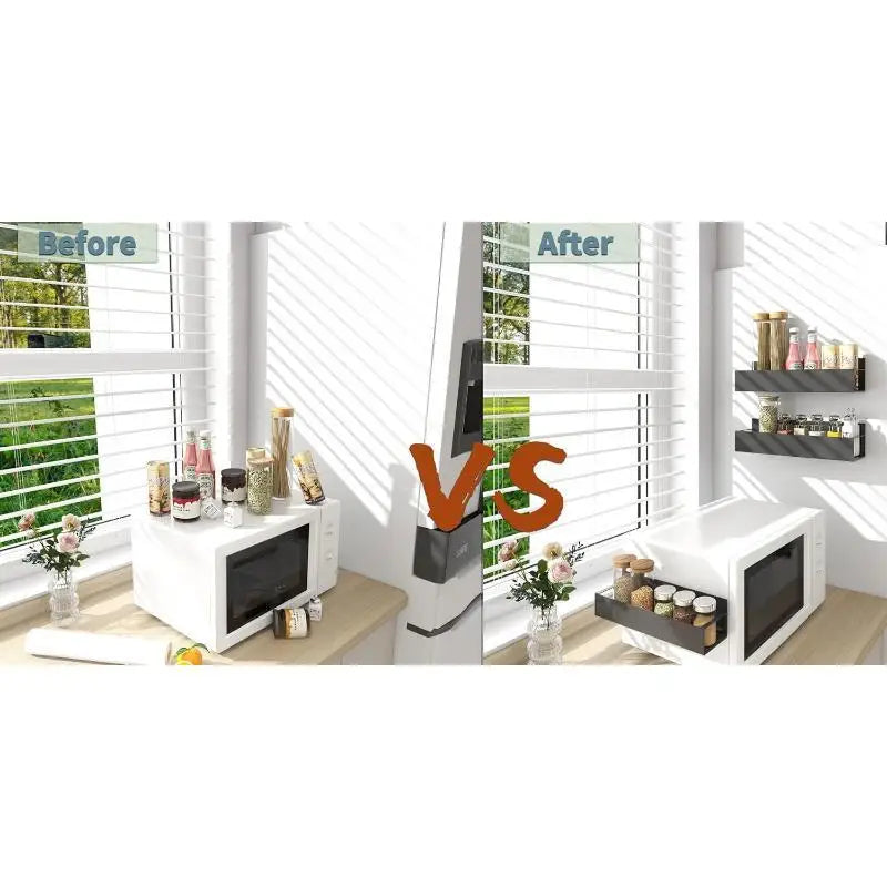 Maximize Your Kitchen Space with the Magnetic Refrigerator Spice Organizer Rack - Sleek and Convenient Storage Solution